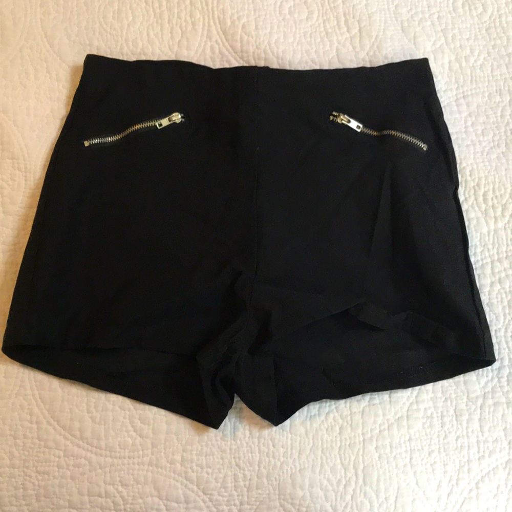 High Waisted Black Shorts